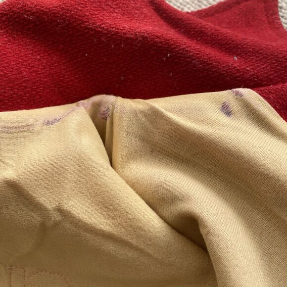 Vintage Boston University Wool Varsity Maple Jacket Large Red 50s 60s BU Prep - Picture 8 of 12